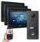 Goliath Hybrid | 2-Draht | Full-HD Video Türsprechanlage | App | 1-Fam | 3 x Full-Touchscreen 7 | Aluminium Unterputz Türstation | + Fingerprint | 180° Ultra-Weitwinkel | AV-BUS-643
