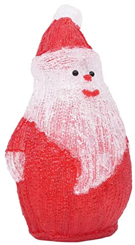 vidaXL LED Weihnachtsmann Beleuchtet Weihnachtsfigur Nikolaus Weihnachtsdeko Weihnachten Beleuchtung Deko Acryl Indoor Outdoor 28cm