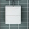 Acezanble Waschtisch mit Unterschrank 50 cm Hochglanz Weiß Badmöbel Gäste WC