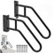 SELEWARE Montaggio a Parete Corrimano per Scale Interne ed Esterne a U - Set da 2 Pezzi (Lato Destro e Sinistro) per Garage, Portici, Giardini 1-4 Gradini
