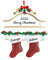 Personalisierte Weihnachtsstrumpf Ornamente 2024 Familie von 2,3,4,5,6,7,8 benutzerdefinierte Name Ornament mit Text, benutzerdefinierte Weihnachtsdekoration Geschenke