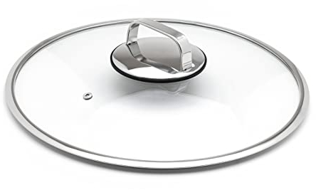DiamondClad™ by Livwell Glasdeckel für Hybrid-Edelstahl-Bratpfanne, Wok und Bratpfanne, spülmaschinenfest, PFOA-frei
