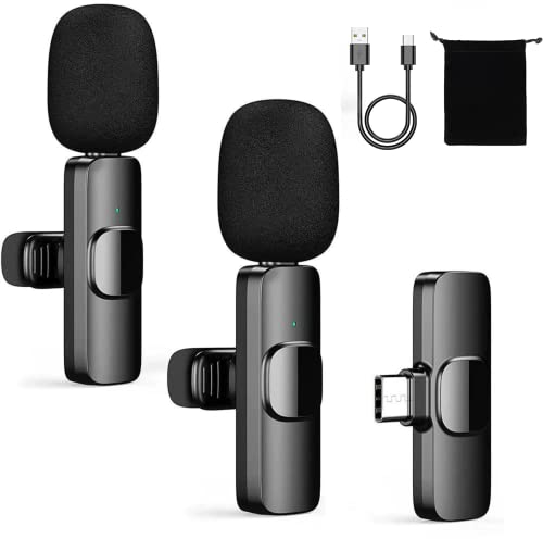 Micro Krawatte, kabellos, USB C/Android, Mini-Mikrofon für Smartphone, realisieren Sie Ihre Videos Streaming YouTube Facebook TikTok Vlog, Bluetooth Nicht erforderlich, kabelloses Lavaliermikrofon