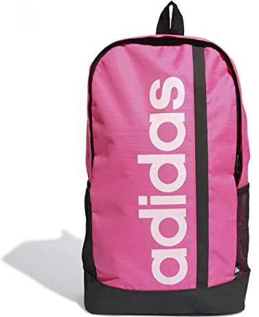 adidas Mixte Essentials Linear Backpack, Pulse Magenta/Black/Clear Pink, One size