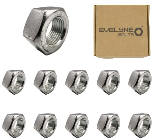 Dadi esagonali in acciaio con filettatura fine M16 x 1,50, confezione da 10