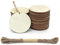 Andiker Holzkreise zum Basteln, 5 cm, unlackierte Holz-Runde für Bastelarbeiten, runde Holzspäne mit kleinem Loch für Türhänger, DIY-Dekoration (Holzfarbe)