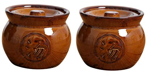 Cabilock 2st Suppentasse Suppentopf Aus Keramik Dampfsuppe Tasse Vogel Topf Kasserolle Tontopf Kochgeschirr Aus Ton Suppennudelschüssel Tonutensilien Kasserolle Aus Porzellan Südkorea Klein