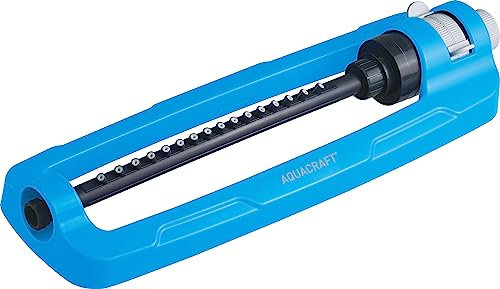 AQURCRAFT Compact Oscillating Sprinkler with Adjustable Spray,2,800 sq. ft,16 Precision Nozzle, Adjustable Water Flow and Flexible Coverage Control