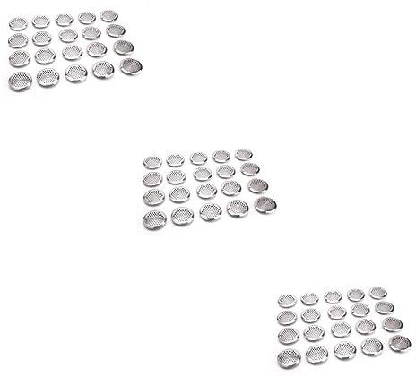 DOITOOL 60 Piezas Cubierta De Salida De Ventilación Cubierta De Rejilla De Ventilación Persiana De Ventilación De Metal Rejilla De Ventilación con Pantalla Salida De Aire Fresco Reja Ronda