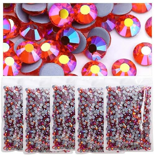Hotfix Strass Glitter Rhinestone AB Crystal Flatback Diamond Gems Decorative Stones Rhinestone for Dress Garment-Hyacinth AB-SS16-1440Pcs x 5bags