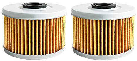 1/2/4 Stück Ölfilter for H-on-da CBF125 CBF250 VT125 VT125C VT 125 Shadow XL125 XL125V for Va-ra-dero XL 125 CB400 CB 400 VTEC Austausch von Zubehör (Color : 2pcs-yellow)