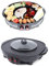 2 en 1 Hotpot y parrilla, olla eléctrica Hotpot parrilla eléctrica antiadherente horno de barbacoa sin humo interior coreano barbacoa Fondue Raclette, para 5 – 6 personas