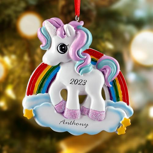 iDIY Personalisierte Weihnachtsschmuck für Kinder - Erinnerungsstücke für Mädchen, Individuelles Weihnachtsbaumornament mit Namen, Geschenke für Kinder von Mutter und Oma