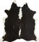 -LUXOR- living Tapis en Peau de Vache véritable - Tapis Naturel pour Une atmosphère réaliste - Environ 130 x 190 cm - Noir à Motifs