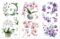 Peacoblue Purple Rub on Transfers for Crafts 3Pcs Orchid 15cmx30cm, UV DTF Waterproof Washing Machine Japanese Furniture Transfer for Chest of Drawer Dresser Glass Porcelain Wood Plastic