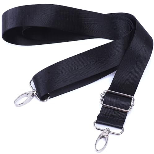 Verstellbarer Schultergurt für Taschen, Breite Umhängetaschen Strap, 3.8cm Breit Taschengurte,Canvas Handtasche Taschenriemen, Trageriemen Taschenriemen Handtaschen Gurt(Schwarz)