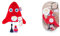 DOUDOU ET COMPAGNIE - Lot 1 Peluche Phryge Paralympique 28 cm + 1 Porte Clé Phryge Paralympique Plastique- Mascotte Officielle des Jeux Paralympiques - Peluche