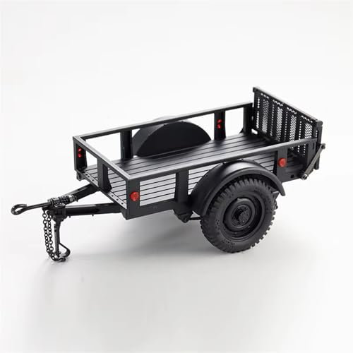 MGHGFYTAS RC Auto Zubehör Kompatibel Mit FMS Für LC80 K10 FJ Für Cruiser Für Bronx 1/12 Für Jimny FJ45 H1 Für Hummer 1/18 RC Car Utility Trailer(Black,ColorC)