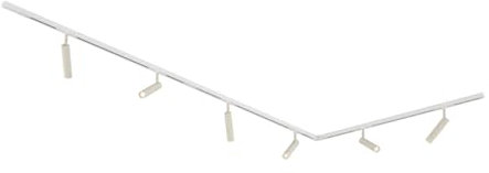 QAZQA - Modern Modernes Schienensystem Komplettset I Spotlight I Deckenspot I Deckenstrahler I Strahler mit 6 Spot I Spotlight I Deckenspot I Deckenstrahler I Strahler I Lampe I Leuchten Beige und Wei