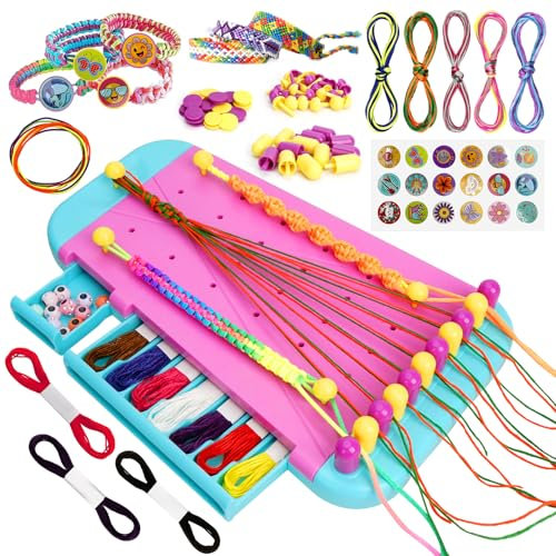 Freundschaftsarmband Selber Machen, Freundschaftsarmbänder Selber Machen, Kunst und Handwerk für Kinder im Alter von 8-12 Jahren, DIY Schmuckbastelsets Handwerk,Weihnachtsgeschenke für Mädchen Kinder