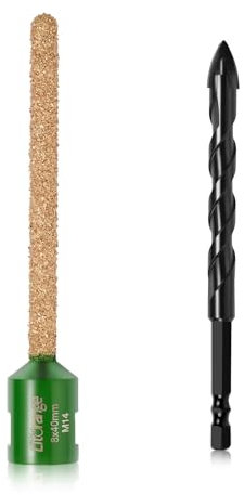 Litorange Mortar Rake Ø 8mm x 100mm with M14 Thread, Tungsten Carbide Bit for Pointing Brickwork Joint Mortar, Suitable for The Wall Chaser and Concrete Angle Grinder