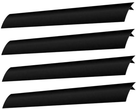 Uonlytech 4pezzi Copri Stufa in Silicone Nero Resistenti Al Calore Protezione Per Piano Cottura e Ripiani Copertura Per Fessure Cucina Facile Da Sagomare e Pulire