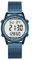 Montre podomètre pour femme avec bracelet en acier inoxydable, aucune application, aucune charge nécessaire pour les pas, les calories, la distance, l'alarme, le compte à rebours (bleu saphir)