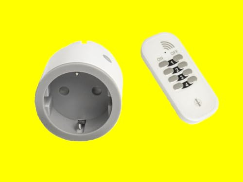 1-fach POWER-Funkstecker-Set EIN/AUS + Handsender | 1x Mini-Zwischenstecker 2300 W (alle Intertechno-Codes) +IP55-Mini-Fernbedienung | IT-SET-140