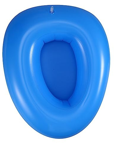 NIYANGLE Padella Gonfiabile Blu Per Letto Per Anziani Allettati Portatile e Lavabile Vasino Medico Morbido e Durevole Facile Da Pulire Adatto Ospedali e Assistenza Domiciliare