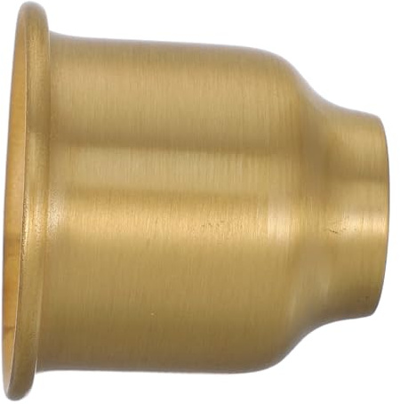 Brass Candle Lamp Holder E14 Rolled Edge Decorative Insert | Golden Finish, 1cm Aperture, Vintage Elegant Design, Sturdy Brass Piece for Home Decor Enhancement