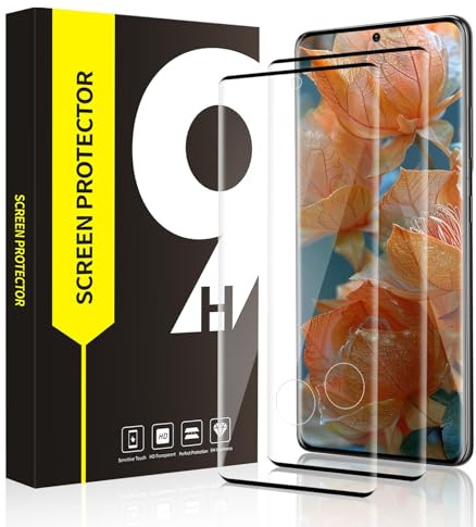 Carantee 2 Pièces Verre Trempé pour Samsung Galaxy S21 Ultra 5G, 3D Couverture Complète Ultra résistant vitre protection pour Samsung Galaxy S21 Ultra, Sans Bulles Haute Sensibilité Protection écran