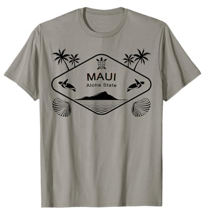 Maui Aloha State Meeresschildkröte Palmen Hawaii Souvenir T-Shirt