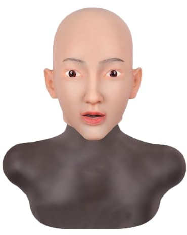 Realistische weibliche Silikon-Vollgesichtsmaske für Halloween und Drag Queen Auftritte