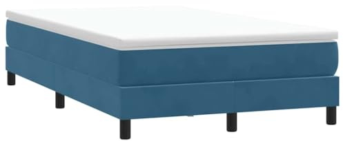 Owoxanthellate Boxspringbett Dunkelblau Samt 120x210 cm ohne Matratze, Modernes Design mit Lattenrost, Stabile Beine, Komfort & Eleganz für Schlafzimmer Gästezimmer
