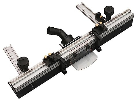 Router Table Fence System with Adjustable Stop and Dust Port - Wood Tools for Trimming and Milling - Includes Accessories