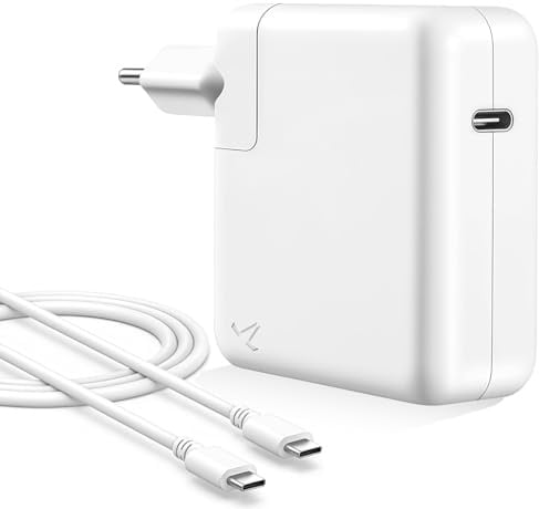 COOYA 96W USB C Caricatore, per MacBook Pro 16, 15, 14, 13 pollici 2024, 2023, 2022, 2021, M3 M2 M1, per MacBook Air, Compatibilità all USB-C laptop, Compatibile con iPad, con 6.6ft Type C 5A cavo.