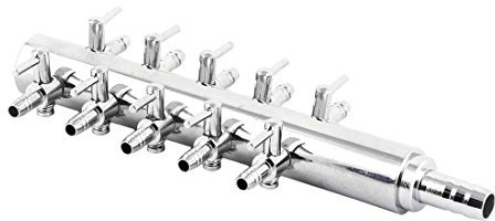 sourcing map Aquarium 10 Way Inline Manifold Air Flow Pump Tubing Splitter Lever Control Valve Replacement