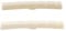 Musiclily Pro 43mm Slotted Guitar Bone Nut Curved Bottom for Strat Tele Style Electric Guitar, 43x3.2x5.1mm (2 Pieces)