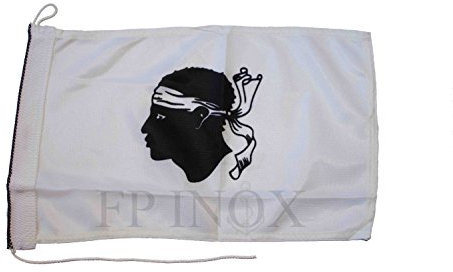 FP INOX Pavillon Corse (Drapeau) 30x19cm