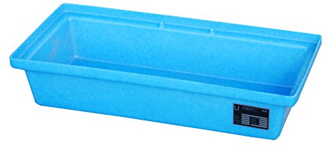 PE-Auffangwanne für Paletten Typ KWP-P KWP-P 30, aus robustem Polyethylen, Ausführung in blau