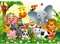 Runa Art Fototapete Kinderzimmer Tiere Modern Vlies Wohnzimmer Schlafzimmer - Made in Germany - 308 x 220 cm Bunt 9366010a