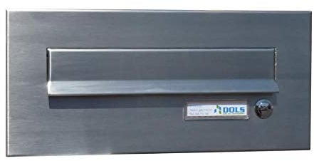 CD-26 Edelstah Briefkastenl Frontplatte mit Klingel & Namensschild (160x310 mm) - LETTERBOX24.de