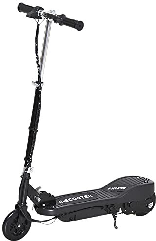 HOMCOM 5.5 Inch Kids Electric Scooter for Kids with Hand Brake, 120W Foldable and Adjustable E-Scooter, Up to 12km/h, 10km Range, for Ages 7-14, Black