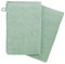 Atmosphera - Lot de 2 Gants de Toilette - Coton 450 GR/m² - Vert céladon 15x21 cm