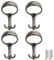 parpyon Appendiabiti a parete, 4 ganci attaccapanni da muro ingresso, appendi accappatoio, porta asciugamani bagno, porta oggetti da appendere arredamento casa (CROMO107)