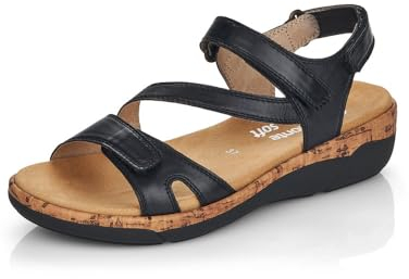 Remonte Damen R6850 Sandale, schwarz / 01, 39 EU
