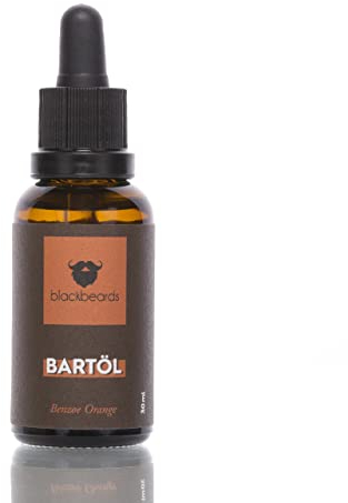 blackbeards Bartöl Benzoe-Orange ● Warmer, rauchiger Duft ● Mit Jojobaöl & Arganöl ● Bartpflege vom 3-Tage-Bart bis Vollbart ● Für einen weichen, gepflegten Bart ● Handarbeit aus Deutschland