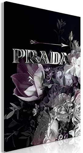 murando - Wandbilder Fashion 40x60 cm 1 tlg - Wand Deko Vlies Leinwand Bilder Groß Wanddeko Wohnzimmer Schlafzimmer Kunstdrucke - Blumen Päonie Lilien Aufschrift Mode Boutique