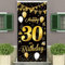 30.Geburtstagsfeier Dekorationen Banner Hintergrund,Schwarzes und Gold Dekoration für Männer und Frauen der 30.Geburtstagsfeier,wesentliche für 30.Geburtstagsfeier,185 × 90 cm (72.8 × 35.4 Zoll)