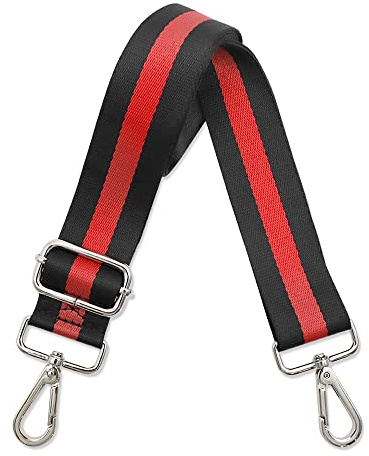Purse Strap Replacement Crossbody Handbag Stripe Wide Adjustable, Nickel Buckle-81, 1.5 Inches